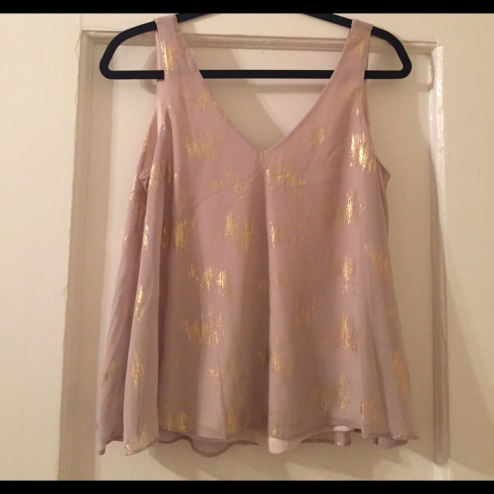 Mimi Chica Gold Thread Top